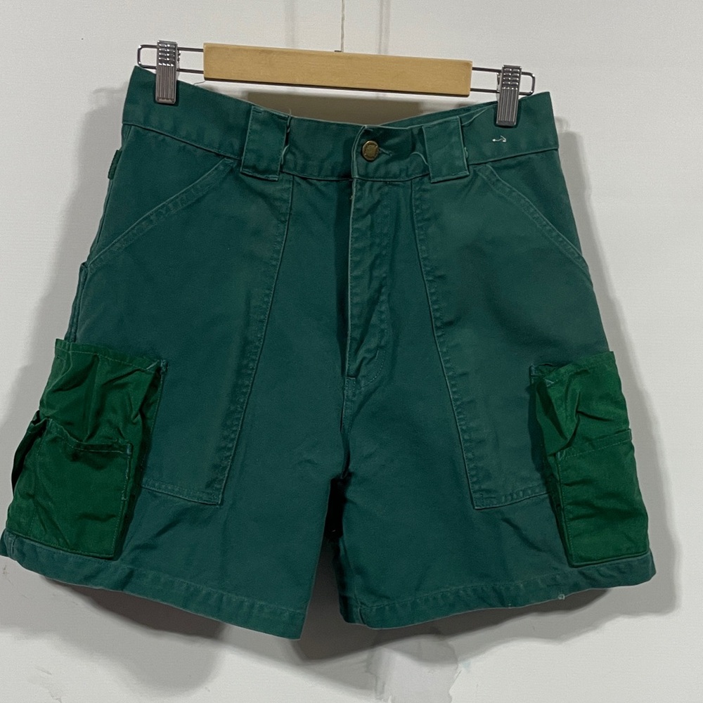 Vintage Green Cargo Shorts
